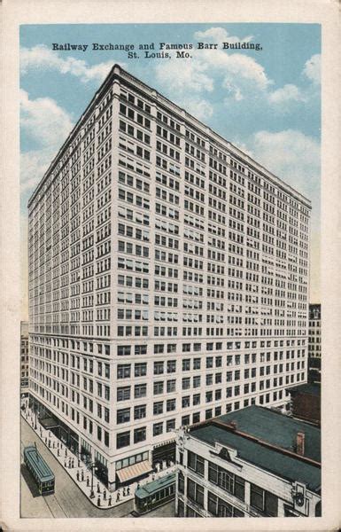 Railway Exchange And Famous Barr Building St Louis Mo Postcard