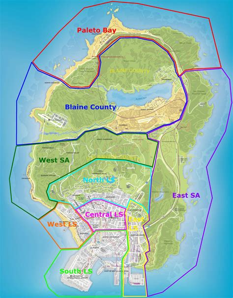 Gta V Map With Names