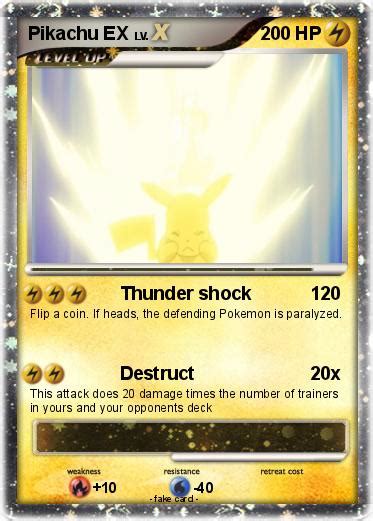 Pokémon Pikachu Ex 517 517 Thunder Shock My Pokemon Card