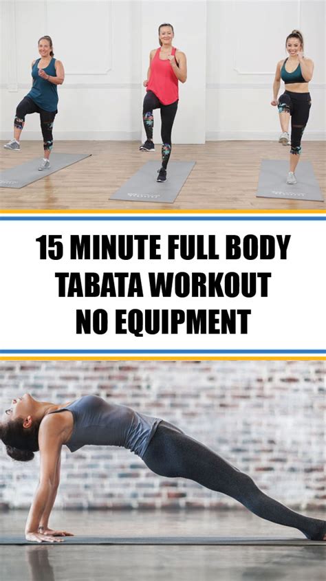 15 Minute Full Body Tabata Workout No Equipment Healthy Lifestyle