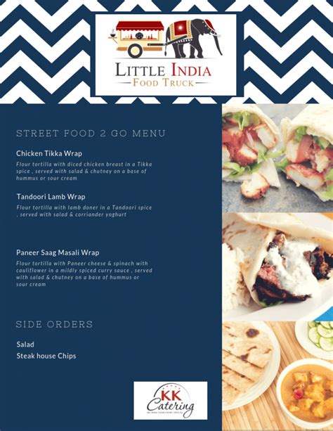 Food truck festival menu food brochure, street food template design. Little India Menus - KK Catering