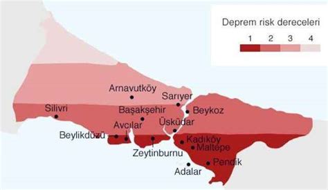 İşte İstanbul un ilçe ilçe deprem risk haritası KPSS Haberleri