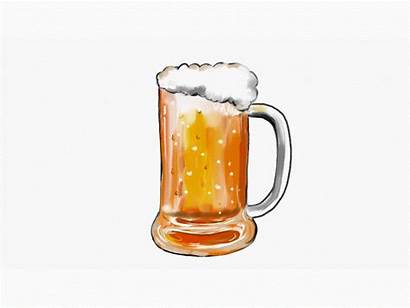 Beer Mug Animation Watercolor Bubbles 2d Ale