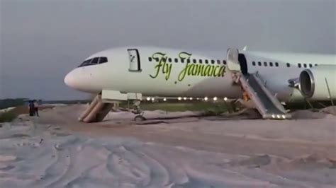 Fly Jamaica Plane Crash Lands In Guyana Youtube