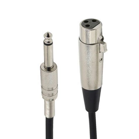 Professional female xlr to 1 4 u0026quot jack cable mic microphone. Stereo Microphone Cable Wire 3-Pin Plug to 1/4'' Female Mono Jack Plug Cable | eBay