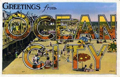 Greetings From Ocean City New Jersey Large Letter Postc Flickr