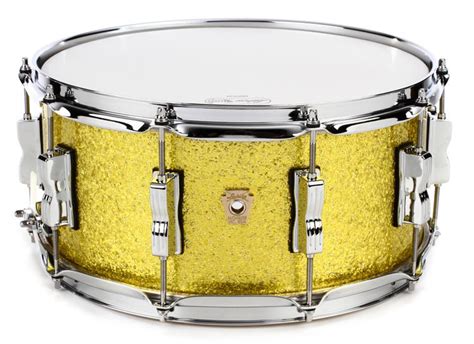 Ludwig Classic Maple Snare Drum 65 X 14 Yellow Glitter Sweetwater