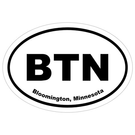 Bloomington Minnesota Oval Stickers