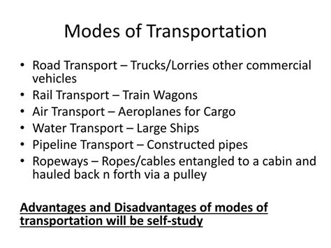 Ppt Transportation Powerpoint Presentation Free Download Id5597567