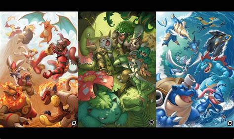 Starters By Quirkilicious On Deviantart Poster Prints Pokemon Type