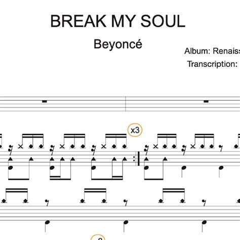 Break My Soul Beyoncé Partition Batterie La Drumbox