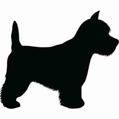 Silhouette Dog Westie Stencils Terrier Silhouettes Stencil
