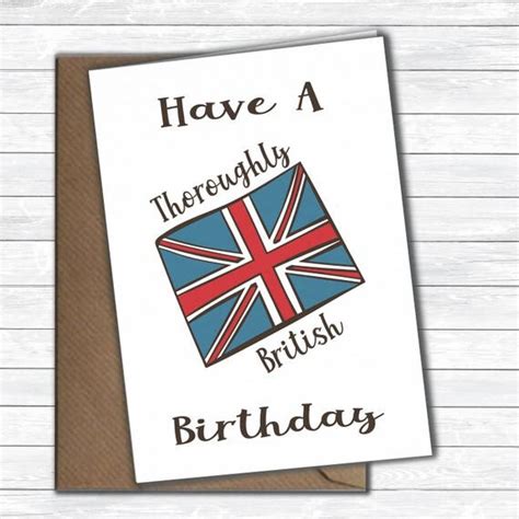 British Birthday Card Happy Birthday Greetings Card Union