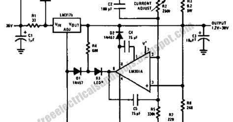 Free Schematic Diagram 5 A Constant Voltage Constant Current Regulator