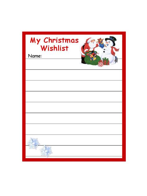 Christmas Wish List Template 8 Free Templates In Pdf Word Excel Download