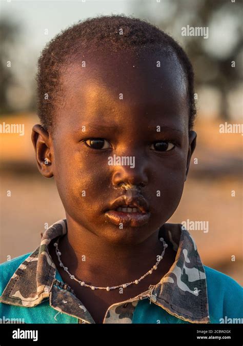 Senegal Africa January 24 2019 Portrait Of A Small Black Boy With