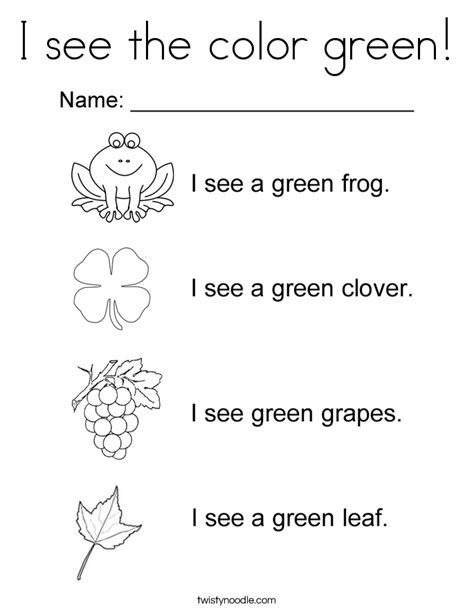 Free The Color Green Coloring Pages Download Free The Color Green