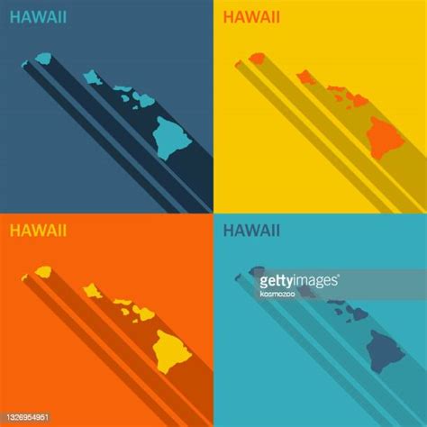 Hawaii Map Blue Photos And Premium High Res Pictures Getty Images