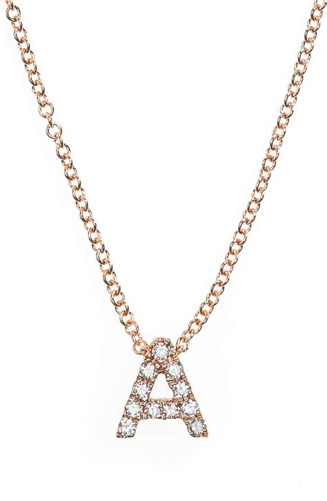 Bony Levy 18k Gold Pavé Diamond Initial Pendant Necklace Nordstrom