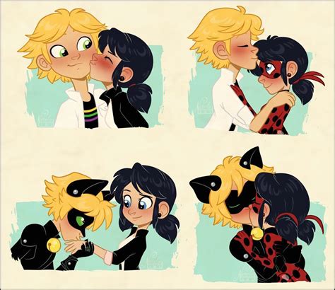 Love Square Kisses By Nattikay On Deviantart Miraculous Ladybug Anime