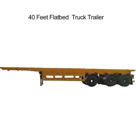 Yellow Mild Steel 40 Feet Flatbed Truck Trailer At Rs 600000piece In