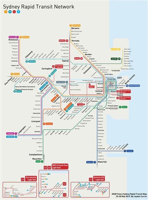 My Redesigned Future Rapid Transit Map For Sydney Whaddya Think