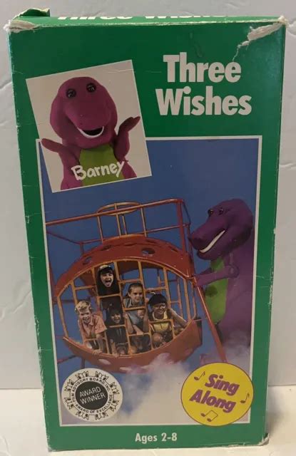 Barney Three Wishes Vhs Rare Childrens Classic Tv Show B 3 20
