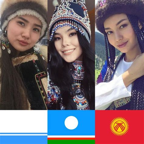 Altay Sakha Kyrgyz Turk Kizlari Asian Girl Ethnic Outfits