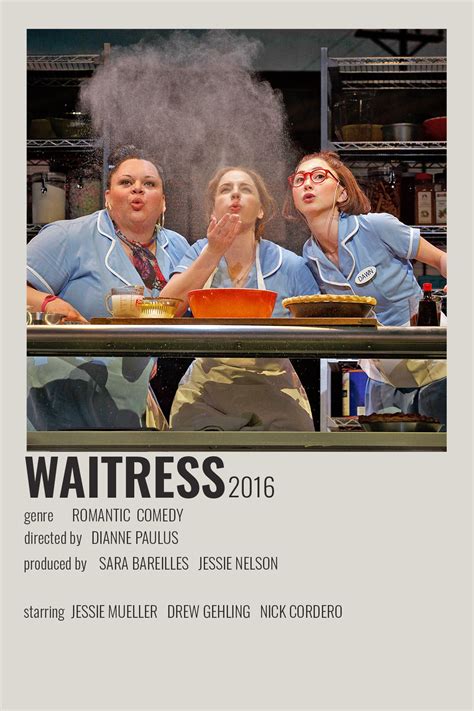 Waitress By Cari Broadway Posters Film Posters Minimalist Musical