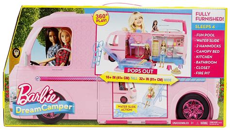 Barbie Fbr34 Camper Van Vehicle Fashion Doll And Accessories Kids Toy