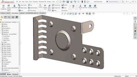 Solidworks Sheet Metal Tutorial Forming Tools Youtube