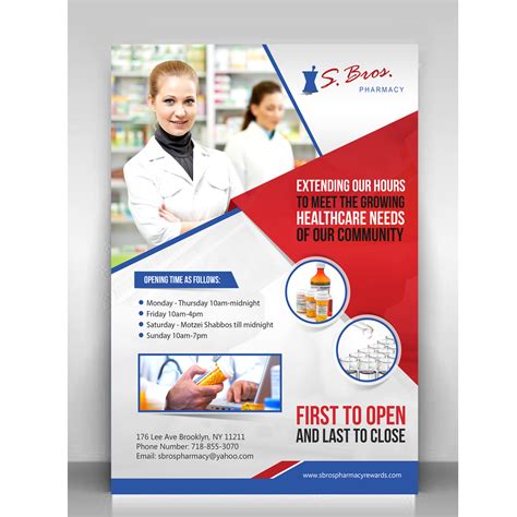 Bold Serious Pharmacy Flyer Design For S Bros Pharmacy By Debdesign
