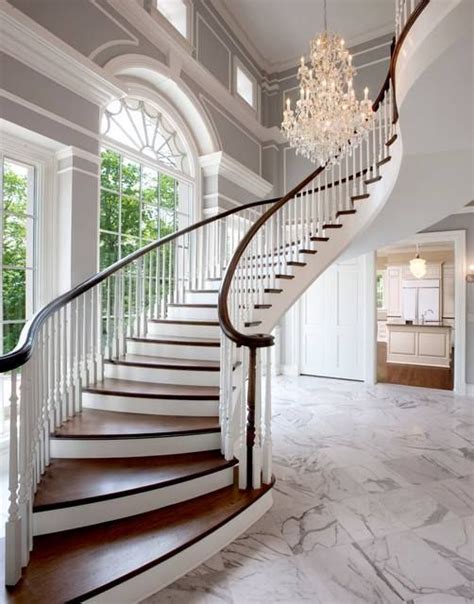 This Is A Traditional Floating Staircase With A Combination Of Wood And