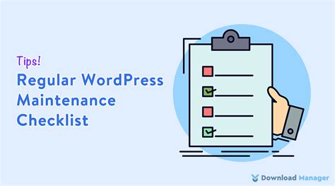 The maintenance supervisor reports directly to the senior maintenance manager. Regular WordPress Maintenance Checklist - WordPress ...