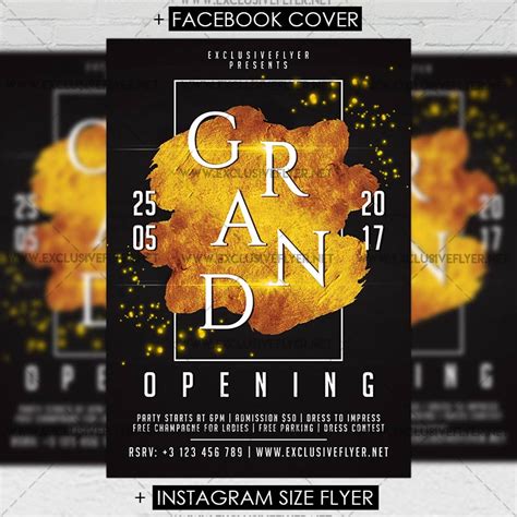 Grand Opening - Premium A5 Flyer Template | ExclsiveFlyer | Free and Premium PSD Templates