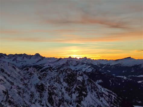 Sonnenuntergang Auf Dem Nebelhorn Foto And Bild Deutschland Europe