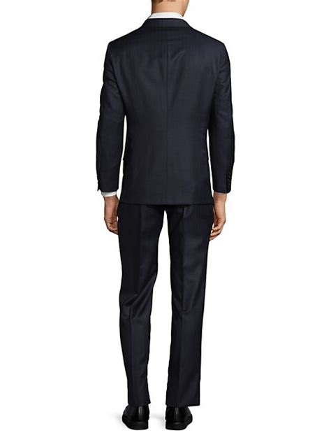 Hickey Freeman Milburn Ii M Series Classic Fit Pinstripe Wool Suit On