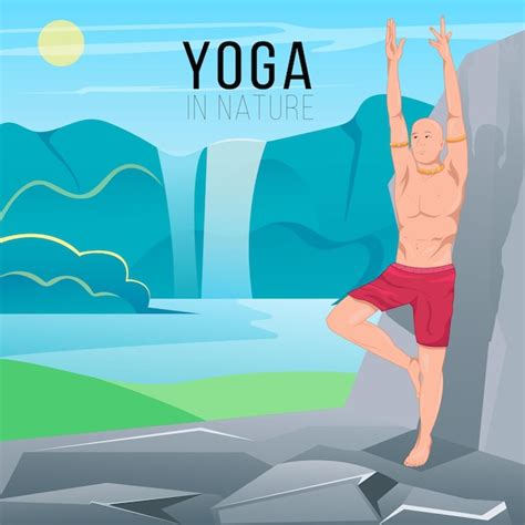 Premium Vector Illustration Of Man Doing Asana For International Yoga Day On St June In