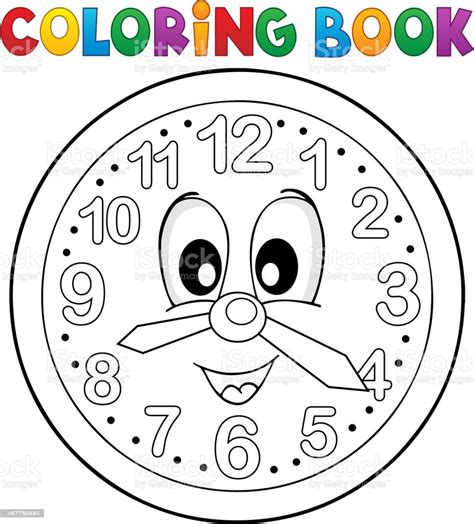 Ilustración de Libro Para Colorear Con Reloj De Estilo 2 y más banco de