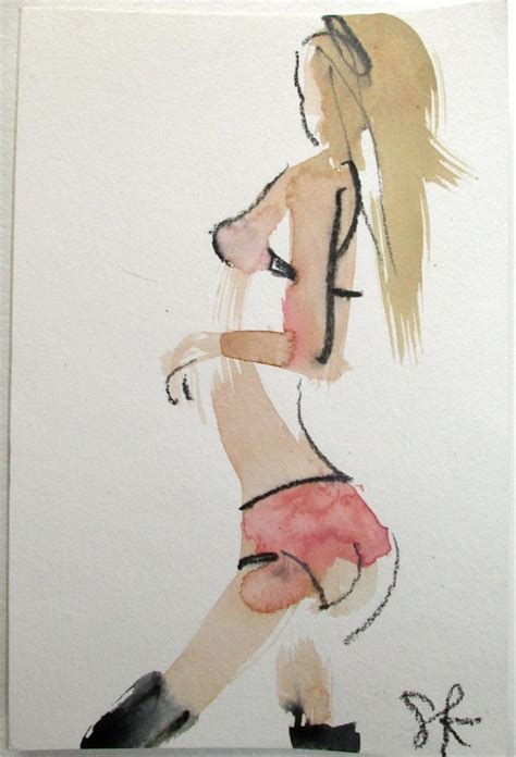 Items Similar To Boudoir Session Original Watercolor Nude Painting My Xxx Hot Girl