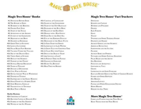 A checklist of all the books in the magic tree house series lily. Magic tree house books in order | Zane | Pinterest