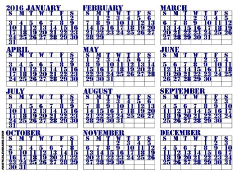Printable Yearly Calendars Calendarsquick Unique Full Year Printable