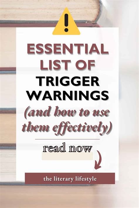 150 Book Trigger Warnings List And Examples 2024