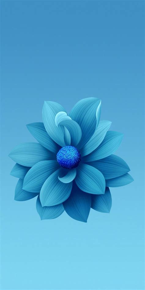 Ios 13 Iphone 11 11 Pro Xr Xs Max Blue Flower Clean Simple