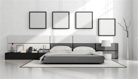 Black And White Minimalist Bedroom — Stock Photo © Archideaphoto 112389814