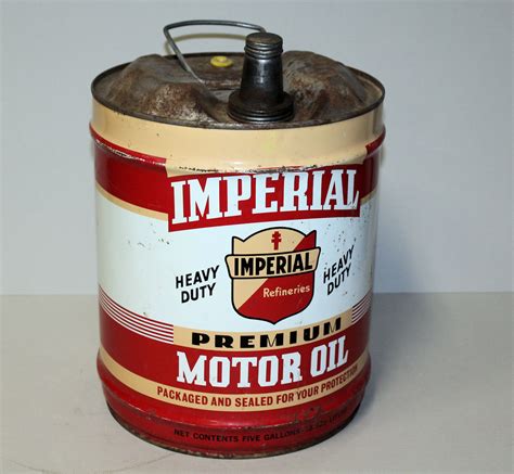 Bargain Johns Antiques 5 Gallon Gas And Oil Can Advertising Imperial