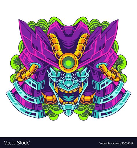 Oni Head Mascot Logo Design Royalty Free Vector Image