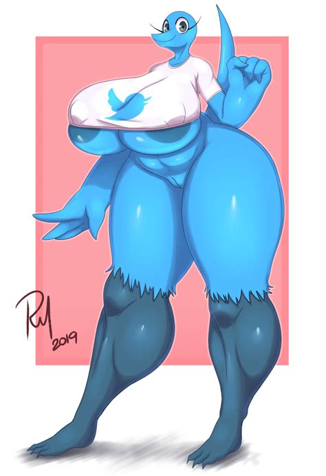 Rule 34 Beak Bird Blue Skin Female Huge Ass Huge Breasts Redmoon83 Tagme Thick Thighs Tweetfur