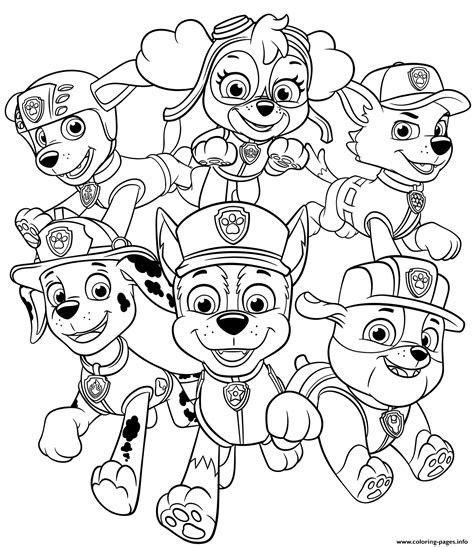 Print All Paw Patrol Pups Coloring Pages Paw Patrol Coloring Pages