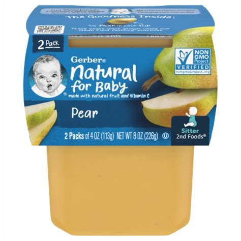 Gerber® 2nd Foods Pear Stage 2 Baby Food 2 Ct 4 Oz Smiths Food